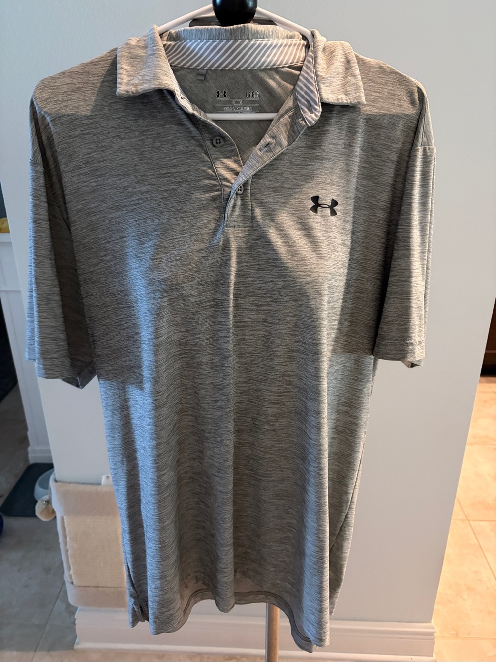 Under Armour Men’s Heather Gray Polo Shirt